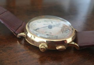 Tissot Cal 33.  3 18k Gold Single Pusher chronograph 3