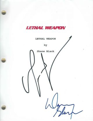 Mel Gibson Danny Glover Lethal Weapon Signed Autographed Movie Script W/coa