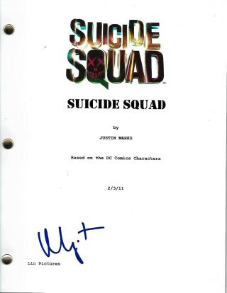 Margot Robbie Harley Quinn Suicide Squad Signed Full Movie Script W/coa