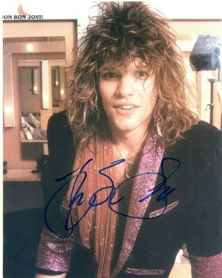 Jon Bon Jovi Autographed 8x10 Color Photo Pc 2605