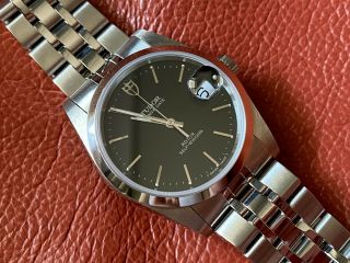 Very Rare Tudor Prince Date Black Dial Automatic Watch 74000 w/ Paper & Tag 3