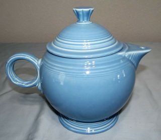 Vtg Fiesta Ware Fiestaware Periwinkle Blue 44 Ounce Teapot Ring Handle Retired