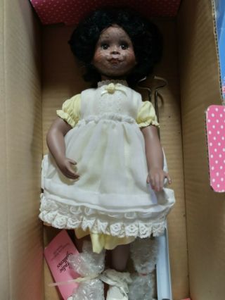 Paradise Galleries African American Porcelain Doll Nicole W/coa Brand
