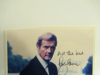 Roger Moore Signed Autographed 8X10 Photo James Bond 007 3
