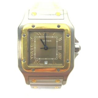 Cartier Watch 187901 Santos Galbee Lm 18k Bezel Operates Normally 1903820
