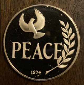 1974 Franklin Peace Dove Solid Bronze