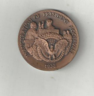 1933 President Franklin Roosevelt Fdr Inauguration Bronze Longines Medal Coin