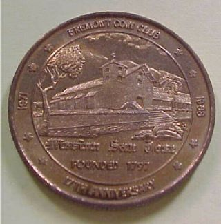 Fremont Ca Fremont Coin Club 1988 Medal Mission San Jose Golden Bronze