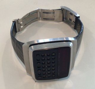 Hewlett - Packard HP01 Calculator Watch in Stainless With box alligator 3