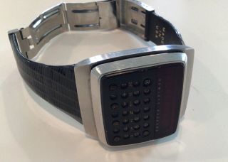 Hewlett - Packard HP01 Calculator Watch in Stainless With box alligator 4