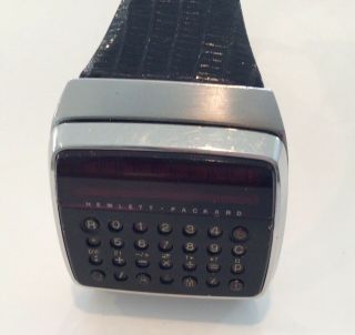 Hewlett - Packard HP01 Calculator Watch in Stainless With box alligator 6