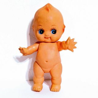 Vtg.  Kewpie 8 " Rubber Doll,  Moveable Arms & Legs Squeaker Made In Hong Kong