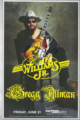 Hank Williams Jr.  Autographed Concert Poster A Country Boy Can Survive