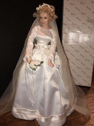 Ashton Drake " Calla Lilies " Language Of Wedding Flowers 19 " Porcelain Bride Doll