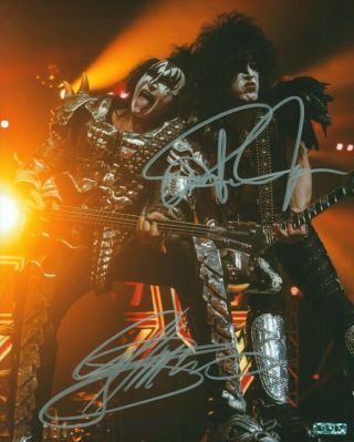 Gene Simmons Paul Stanley Kiss Legends Signed By Both 8x10 Photo With