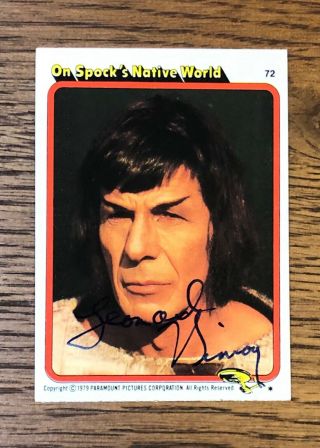 Leonard Nimoy Signed Topps Card Star Trek The Motion Picture
