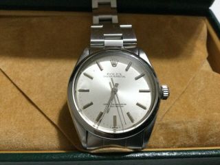 Rolex Vintage 1002 Oyster Perpetual 34mm Silver Dial Oyster Band