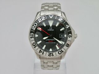 1998 Omega Seamaster Gmt Chronometer 50th Anniversary Wristwatch 2534.  50