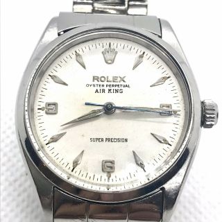 Handsome Collectable Rolex Air King 5500 Precision 369 D.  Blue Steel Hands