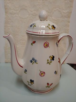 Villeroy & Boch Petite Fleur 5 Cup Coffee Pot / Teapot With Lid 9 " Luxembourg