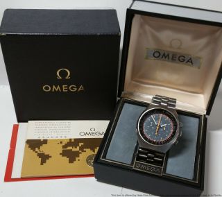 Vintage Omega Speedmaster Mark Ii Chronograph Mens Watch Box Papers