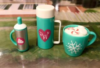 American Girl Wellie Wishers Cozy Up Cocoa Stand Whipped Cream Thermos Only