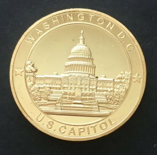 Washington Dc U.  S.  Capitol Great Seal Of The United Stated Proof Medal Token
