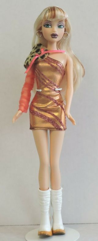 My Scene Delancey Doll Dressed In A Fun Barbie Dress,  Boots,