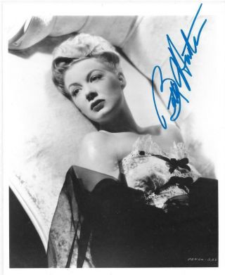 Betty Hutton Gorgeous Signed 8x10 B&w Photo Movie Actress Autograph D.  2007