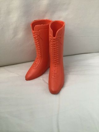 Ideal Crissy Doll Orange Lace Up Boots (pair)