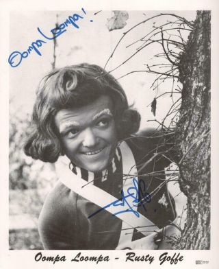Oompa Loompa Rusty Goffe Willy Wonka Signed Autographed 8x10 Photo W/