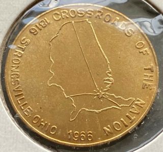 1966 Strongsville Ohio $0.  50 Trade Token - Crossroads Of The Nation Half Dollar