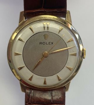 1957 Men’s 33mm Rolex Oyster Speedking Cal.  1210 Solid 14k Yellow Gold Case