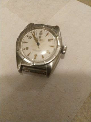 Vintage Rolex Oyster Perpetual Mens Watch Bubble Back No Band 1950 - 1960