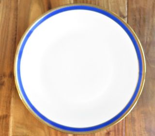 Richard Ginori Palermo Blue (italy) Dinner Plate 10 3/8 " Gold Border Exc