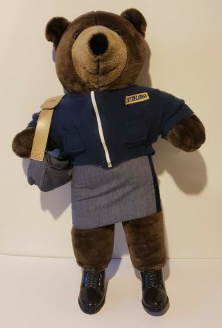 Vtg Patriot Bear Mailman Plush Usps Uniform Us Postal Mail Teddy Girl With Hat