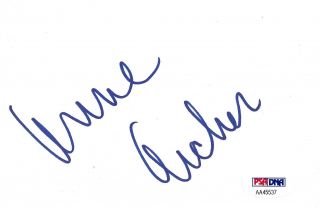 Anne Archer Signed 4x6 Index Card Psa/dna Autograph Patriot Games End Game