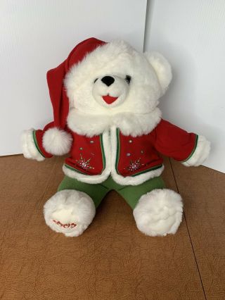 Dan Dee Snowflake Teddy 2005 Christmas Holiday Bear 22 " Walmart White Boy