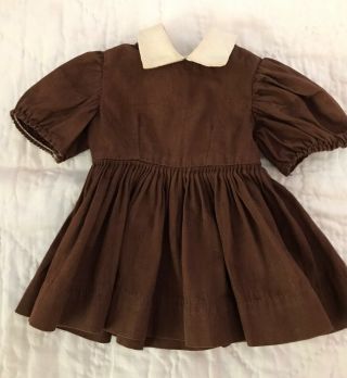 Vintage Brown Dress For 16” Terri Lee Doll Tagged