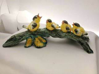 Vintage Stangl Pottery Bird Figurine 4 Goldfinches
