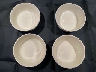 Gien Pont Aux Choux Blanc Set Of 4 Small Cereal Dessert Bowl - 4 3/4 " - 12 Oz