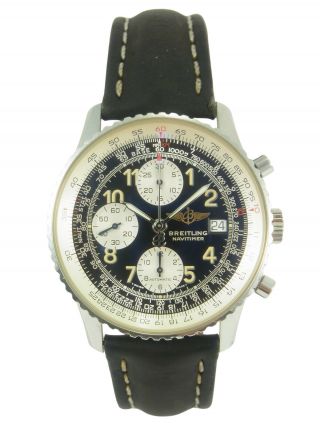 Breitling Old Navitimer Ii 2 Chronograph Automatic Date Watch A13022 W/box