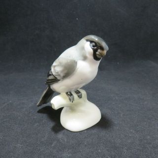 Vintage Rosenthal Porcelain Gray Sparrow Bird On Branch Figurine