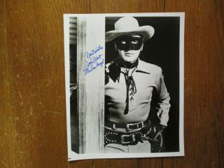 John Hart (died In 2009) (" The Lone Ranger ") Signed 8 X 10 Black & White Photo