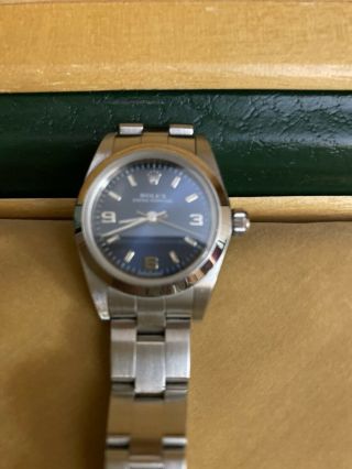 Rolex Lady Oyster Perpetual Blue Dial Stainless Watch
