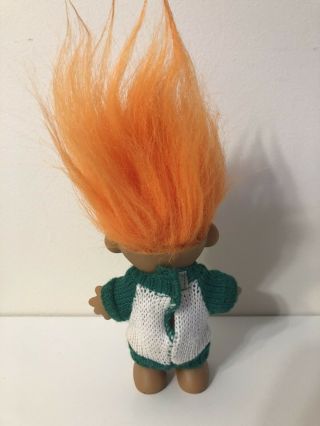 Vintage Russ Irish Clover Sweater 6” Troll Doll Orange Hair Green Sweater 2