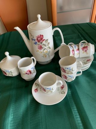 Bavaria Schumann Arsberg Germany 15 Peace Tea/coffee Set For 6 Persons Porcelain