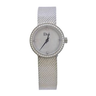 Dior La D De Dior Satine Mother Of Pearl Diamond Watch Cd047111m001 $6650