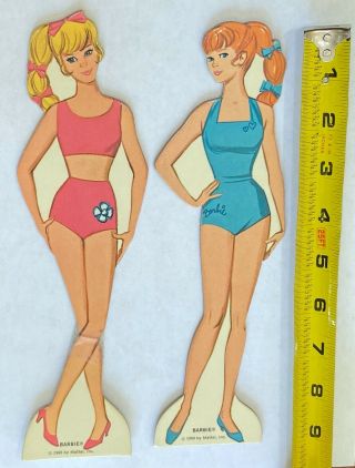 1969 Barbie Paper Dolls And Clothes 2 Dolls And 24 Outfits See All Pictures