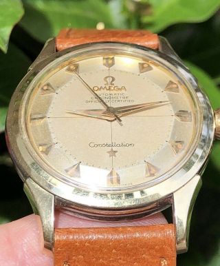 Omega Constellation Vintage Radium Lume Pie Pan Dial 2852 - 3 Gold & Steel Watch